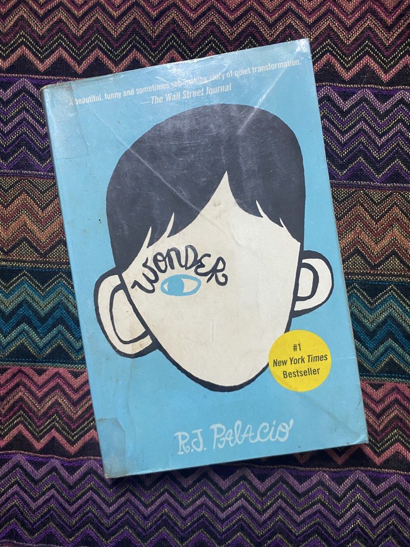 Wonder by R.J. Palacio (Category: Storybooks) located in Makati City. Submitted by k.sainz (Listing ID 1459779029, Image 1). Description: - Wonder by R.J. Palacio - A beautiful, funny, and sometimes sad story - Yellowing of pages and signs of usage on the front cover. .