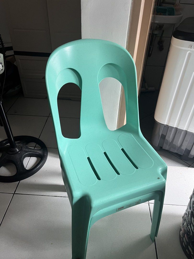 Wooden Folding Table with Teal Monoblock Chair (Category: Tables & Sets) located in Manila. Submitted by cartmarj (Listing ID 1459741074, Image 2). Description: - Sturdy wooden folding table - Includes one teal plastic chair - Perfect for extra dining space or as a work surface - Great for small spaces or temporary use No issues, signs of usage only Very Sturdy. If Dining Table Only: 650 If Chairs Only: 500.