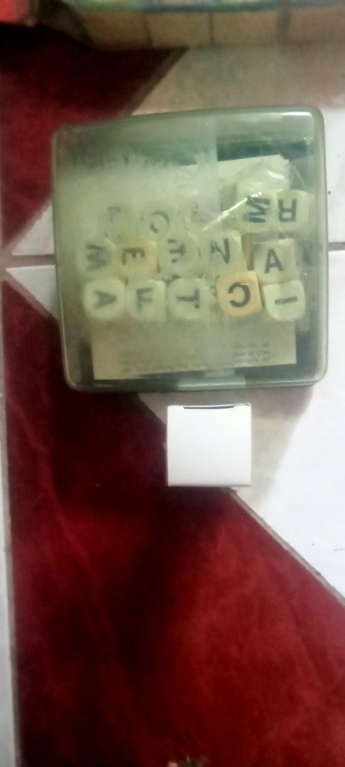 Word factory (Category: Board Games & Puzzles) located in Paranaque City. Submitted by dimaguilaa94969 (Listing ID 1459745619, Image 1). Description: - Vintage Word Factory game - Comes with a clear storage case - Features letter tiles for word building - Suitable for adults - Educational and learning toy pm if int 09260966619.