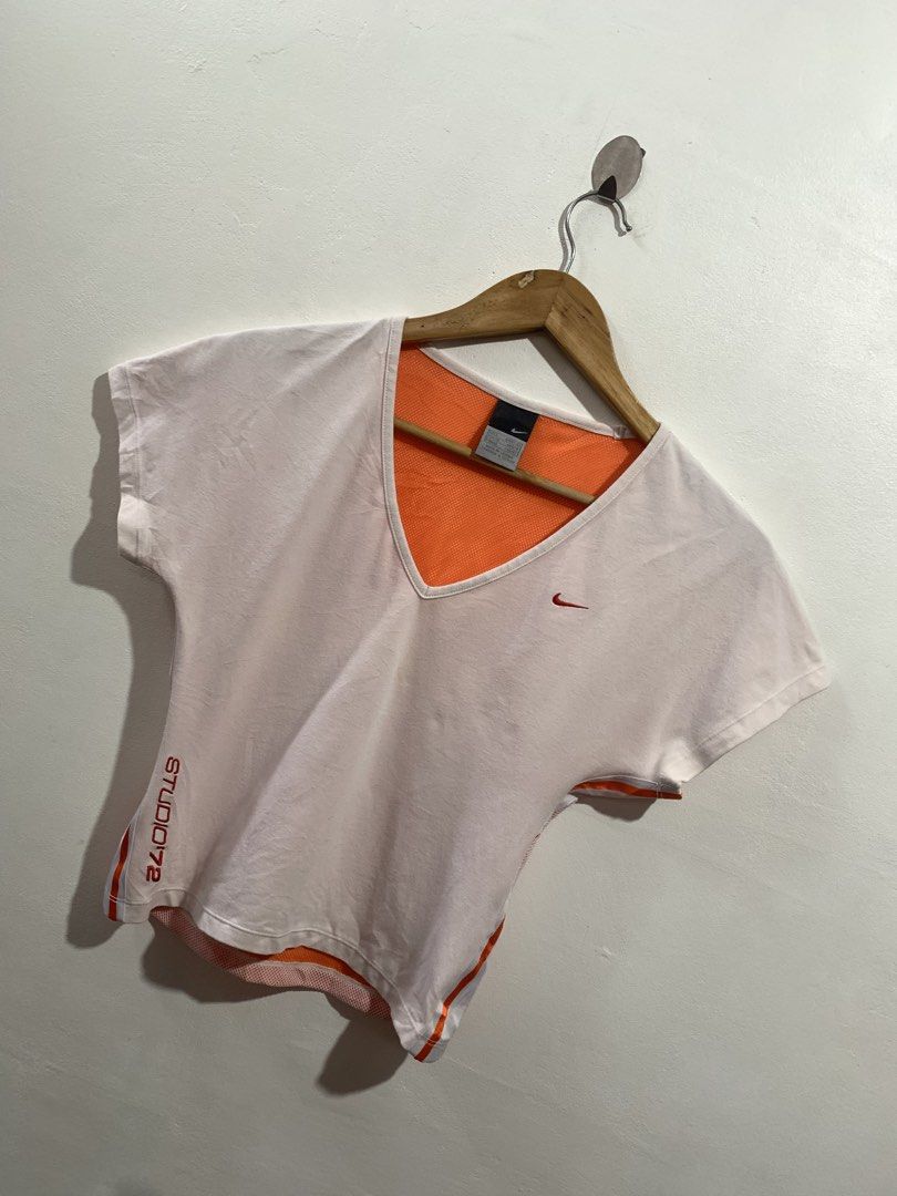 Y2K NIKE “ STUDIO’72” V-NECK TOP (Category: Activewear) located in Gumaca. Submitted by getscore.ph (Listing ID 1459724831, Image 3). Description: WTS ❗️Y2K NIKE “ STUDIO’72” V-NECK TOP❗️ ✅Size: S on tag ✅Dimes: Width 15.5 Length 19 ✅Color Rate: 9.5/10 ✅Condition: Excellent ✅Issue: None Color may due to lightning NEED WASH FRESH FROM BALE DM ME TO PURCHASE 📥📥 📍Loc. Gumaca,Quezon 📍Courier: JNT EXPRESS.