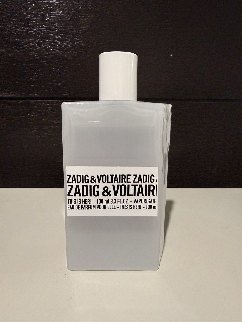 Zadig & Voltaire This is Her! Eau de Parfum 100ml (Category: Fragrance & Deodorants) located in Manila. Submitted by dj0610 (Listing ID 1459789920, Image 1). Description: - Zadig & Voltaire This is Her! Eau de Parfum -95/100ml -full presentation -RFS: decluttering .