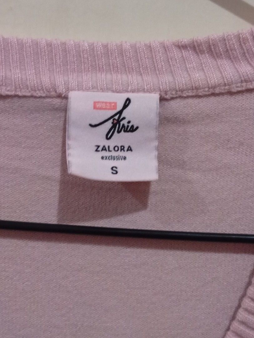 Zalora V-Neck Sweater Size S (Category: Coats, Jackets and Outerwear) located in Pasig City. Submitted by goodmom23 (Listing ID 1459865306, Image 3). Description: - Pink sweater with vibrant colorful stripes - Flattering V-neck desig - Comfortable 3/4 sleeves - Brand: Wear Kris (Zalora exclusive) - Size: S - Ideal for casual everyday wear.
