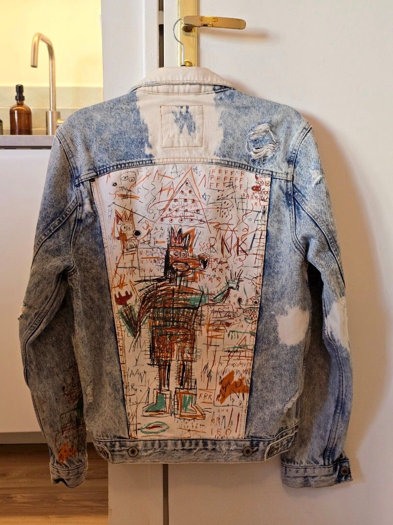 Zara Jean Michel Basquiat Denim Jacket Medium (Category: Luxury Apparel) located in Manila. Submitted by d.man (Listing ID 1459717457, Image 2). Description: for sale: - zara denim jacket - jean michel basquiat - limited and very rare - medium - almost new and no issue.