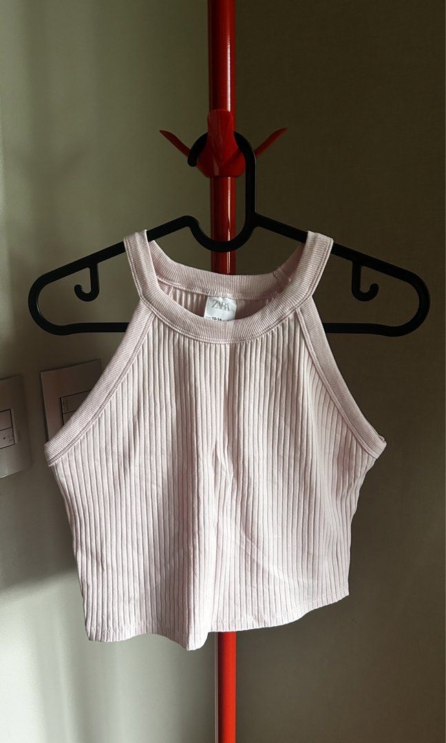 Zara Pink Ribbed Halter Neck Top (Category: Shirts) located in Manila. Submitted by gavira123456 (Listing ID 1459717000, Image 1). Description: .