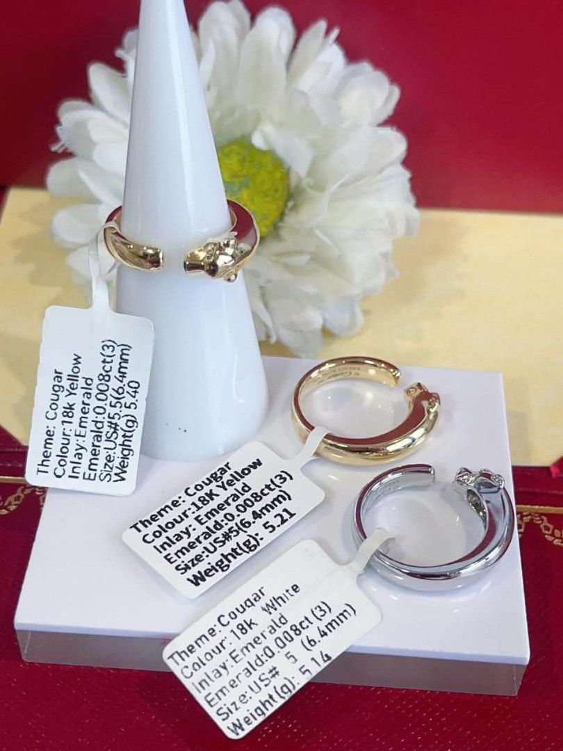 18k HongKong setting gold panthere ring (Category: Rings) located in Manila. Submitted by bhelgoldseller2ndaccount (Listing ID 1460010402, Image 3). Description: New!!✨New!!✨New!! 18k HongKong setting Gold 9300/g 💯pawnable/naisasanla 💯with high appraisal rate 💯good investment 💯Direct supplier price 👉OPEN for resellers 🌺please take time to evaluate their actual sizes and grams 👉Best panggift for all occasions ✅ Sold per grams not per piece 