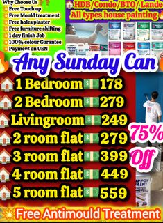 Painting, Plastering,Epoxy,Grouting,Polish,Door And Door Frame Paint,Kitchen And Toilet Ceiling,Antimould Treatment, Wallpaper Installation, Wallpaper Remove,All Services In Affordable Price Collection item 3