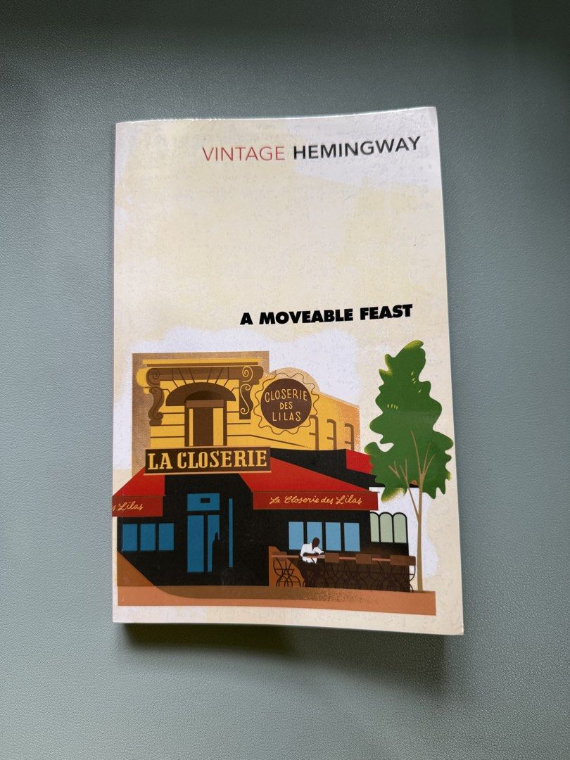 A Moveable Feast by Ernest Hemingway Vintage Edition (Category: Storybooks) located in San Juan City. Submitted by monbpadillo (Listing ID 1459924267, Image 1). Description: - Vintage edition of Ernest Hemingway's 'A Moveable Feast' - Classic novel set in Paris - Pages are clean and crisp - Cover shows minimal signs of wear - Perfect addition to any book collection.