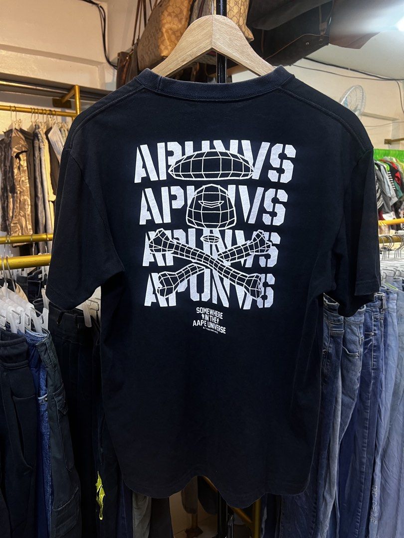AAPE BY A BATHING APE Universe Graphic Tee (Category: Tshirts & Polo Shirts ) located in Manila. Submitted by irenekaren57943 (Listing ID 1460058003, Image 2). Description: 𝐀𝐀𝐏𝐄 𝐒𝐡𝐢𝐫𝐭 ➤ 𝟐𝟏 𝐖 | 𝟐𝟕.𝟓 𝐋 ➤ 𝟗.𝟓 | 𝐄𝐱𝐜𝐞𝐥𝐥𝐞𝐧𝐭 ➤ 𝐍𝐨 𝐈𝐬𝐬𝐮𝐞 .