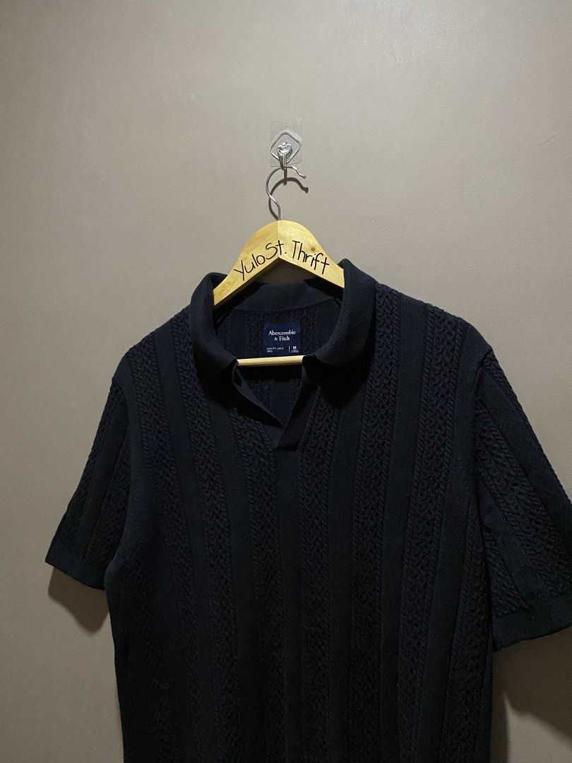 Abercrombie & Fitch (Category: Tshirts & Polo Shirts ) located in Iloilo. Submitted by yulostreet.thrift (Listing ID 1460092858, Image 2). Description: Abercrombie & Fitch cable knit polo shirt Size M on tag Complete tags 21Wx27L Best fit large Excellent condition 9.7/10 CR.