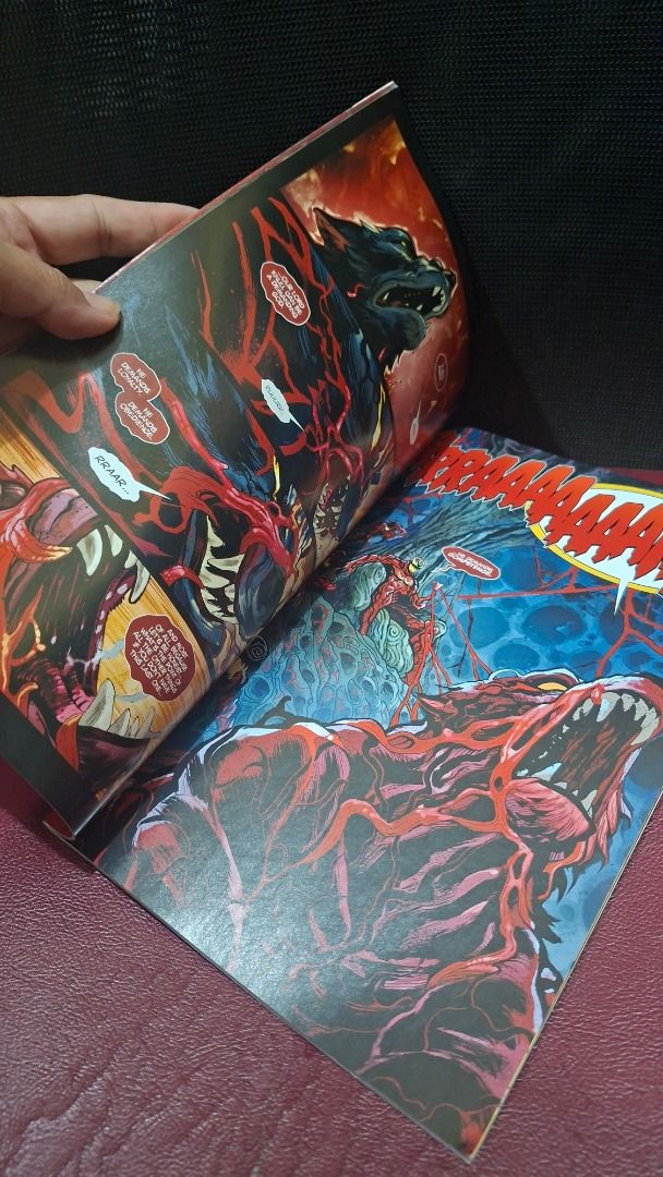 Absolute Carnage Lethal Protectors Marvel Comic Book (Category: Comics & Manga) located in Pasig City. Submitted by loisegems (Listing ID 1460057187, Image 2). Description: - Absolute Carnage Lethal Protectors comic book - Features artwork by Tieri, Flaviano, and Blee - Part of the Marvel universe - Characters include Hawkeye, The Thing, and Captain America - Face off against the villain Carnage - A must-have for any comic collector.