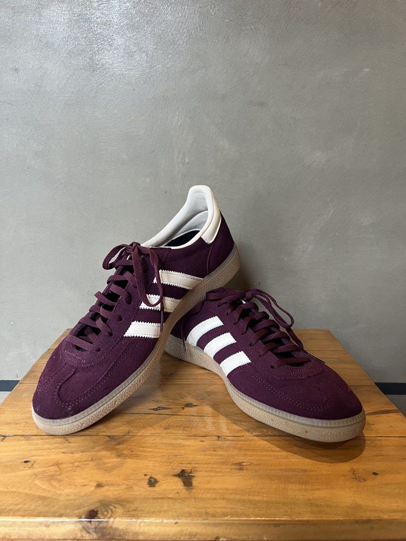Adidas Spezial Suede Sneakers (Category: Sneakers) located in Batangas. Submitted by kevinedward (Listing ID 1460001875, Image 1). Description: - Classic Adidas Spezial sneakers - Burgundy suede upper with iconic white stripes - Durable gum sole - Ideal for everyday casual wear - Stylish and comfortable trainers.