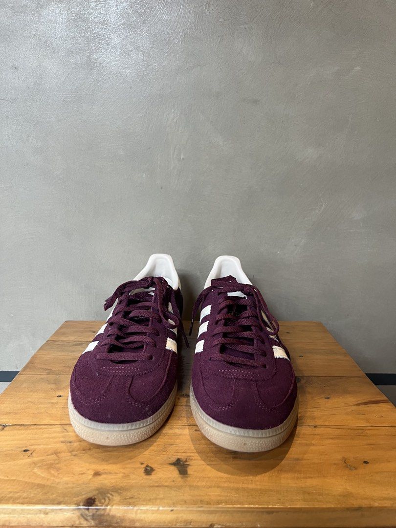 Adidas Spezial Suede Sneakers (Category: Sneakers) located in Batangas. Submitted by kevinedward (Listing ID 1460001875, Image 2). Description: - Classic Adidas Spezial sneakers - Burgundy suede upper with iconic white stripes - Durable gum sole - Ideal for everyday casual wear - Stylish and comfortable trainers.