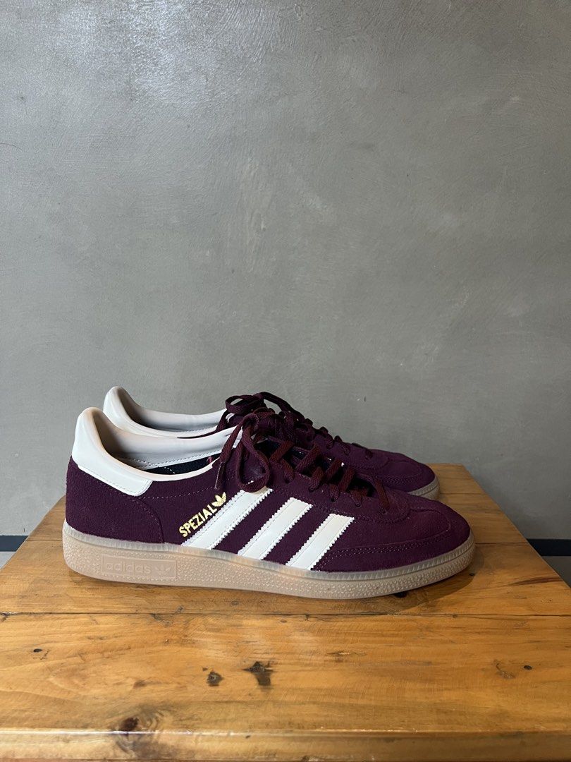 Adidas Spezial Suede Sneakers (Category: Sneakers) located in Batangas. Submitted by kevinedward (Listing ID 1460001875, Image 3). Description: - Classic Adidas Spezial sneakers - Burgundy suede upper with iconic white stripes - Durable gum sole - Ideal for everyday casual wear - Stylish and comfortable trainers.