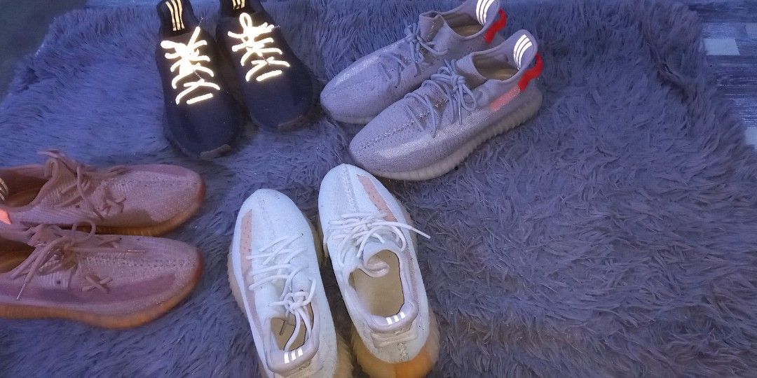 Adidas Yeezy boost 350 (Category: Sneakers) located in Manila. Submitted by nolie_bunao (Listing ID 1460099520, Image 1). Description: Adidas yeezy boost 350 " Hyperspace" size : 9.5 mens no box no issue Adidas Yeezy boost 350 " Tail light" size : 10 mens no box excellent condition Adidas Yeezy boost 350 " Static non- reflective" size : 8.5 mens no box excellent condition Adidas Yeezy boost 350 " Clay" size : 8.5 mens with box 9/10 authenticity n