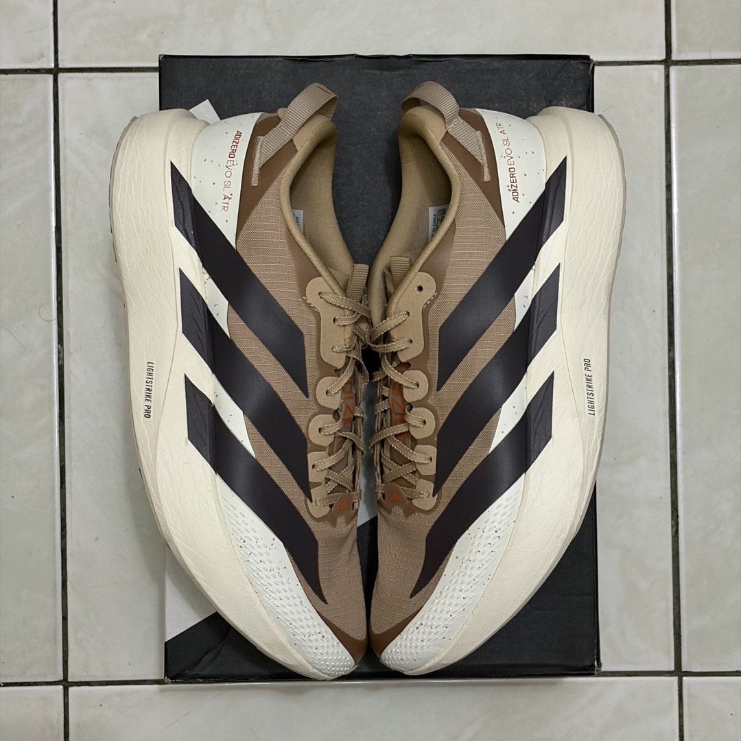 Adizero Evo SL ATR (Category: Casual Shoes) located in Quezon City. Submitted by snkreserve (Listing ID 1459989603, Image 1). Description: Adidas Adizero Evo SL ATR Size 11 Used few times (unused stock insoles) 23km Complete 6,495 Php (negotiable) Dm for more detailed pics Can ship via LBC or Lalamove (Metro Manila area) Can also do meetup around Sm north, Trinoma, Ayala Vertis North or UST IG: @snkreserve_.