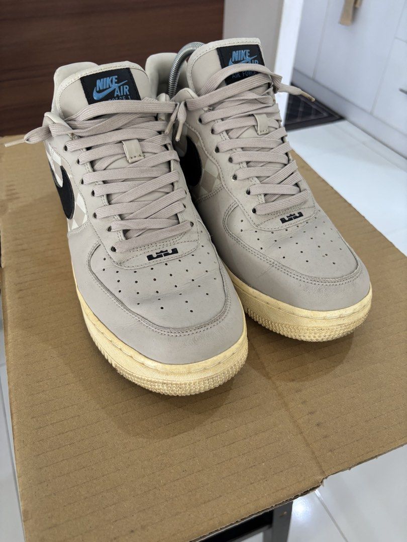 Air Force 1 Lebron Strive for Greatness (Category: Sneakers) located in Cainta. Submitted by titonui27 (Listing ID 1460015669, Image 3). Description: Price is FIXED Condition: 7/10 Needs deep cleaning, restitch and yellowing removal Meetup: Mcdo Felix Ave Karangalan, QPlaza or Vista Verde Gate 1.
