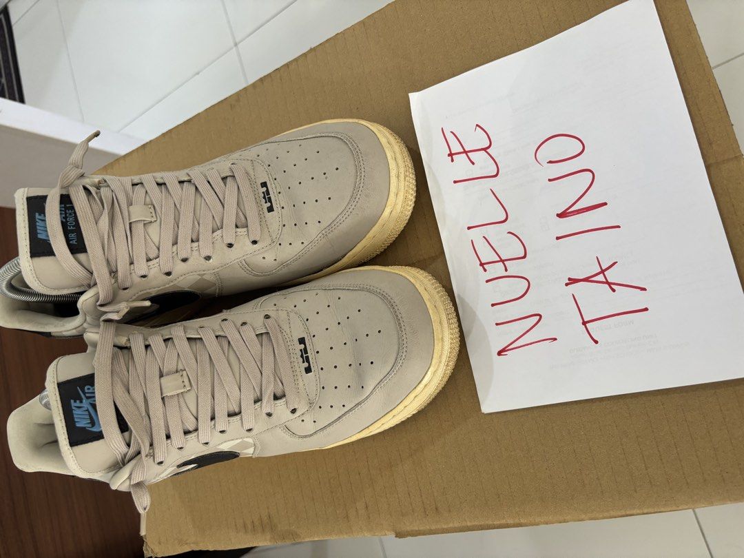 Air Force 1 Lebron Strive for Greatness (Category: Sneakers) located in Cainta. Submitted by titonui27 (Listing ID 1460015669, Image 2). Description: Price is FIXED Condition: 7/10 Needs deep cleaning, restitch and yellowing removal Meetup: Mcdo Felix Ave Karangalan, QPlaza or Vista Verde Gate 1.
