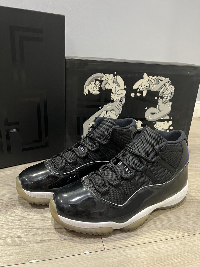 Air Jordan 11 Space Jam US10.5 (Category: Sneakers) located in San Juan City. Submitted by dap_21 (Listing ID 1460077570, Image 1). Description: Air Jordan 11 Space JamBlack/Concord-White is the correct colorway for your, SKU 378037-003, US 10.5. It released in 2016 and has the “45” heel.