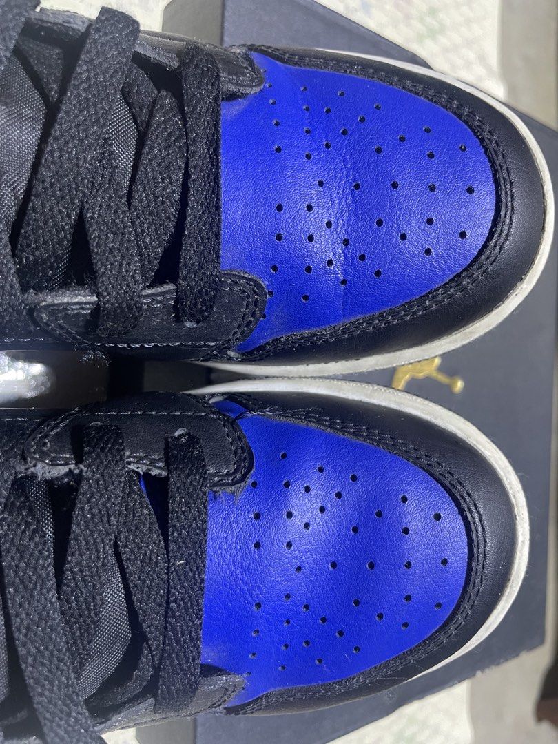 Air Jordan 1 Low Royal Blue Black (Category: Babies & Kids Fashion) located in Quezon City. Submitted by faypayabo (Listing ID 1459990296, Image 2). Description: - Classic Air Jordan 1 Low - Royal blue and black colorway - Leather upper with toe box perforations - White midsole and black outsole - Ideal for everyday wear - Comes with original box - For Grade School.