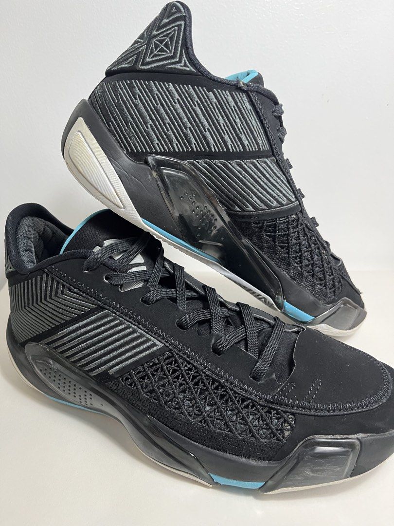 Air Jordan 38 Low 'Gamma Blue' (Category: Sneakers) located in Taytay. Submitted by bibidibabidiboo_1213 (Listing ID 1459999270, Image 1). Description: Air Jordan 38 Low ‘Gamma Blue’ - Size US 8.5, UK 7.5, EUR 42, 26.5cm - Great for playing basketball - Shows some signs of wear on soles and uppers, but still plenty of life left - No box, comes with white tissue sleeve Others details - Please manage your expectations and check the photos for the i