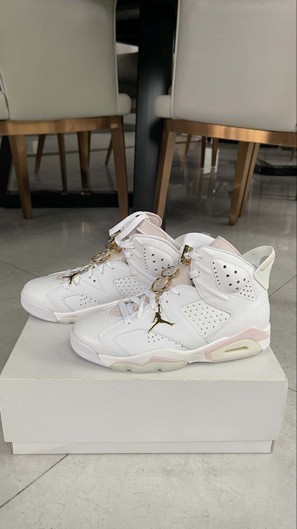 Air Jordan 6 Gold Hoops (Category: Sneakers) located in Manila. Submitted by russtty77 (Listing ID 1460011752, Image 2). Description: Air Jordan 6 Retro Gold Hoops Size 7.5w US Brand New w/ box Bought and stored only Never used.