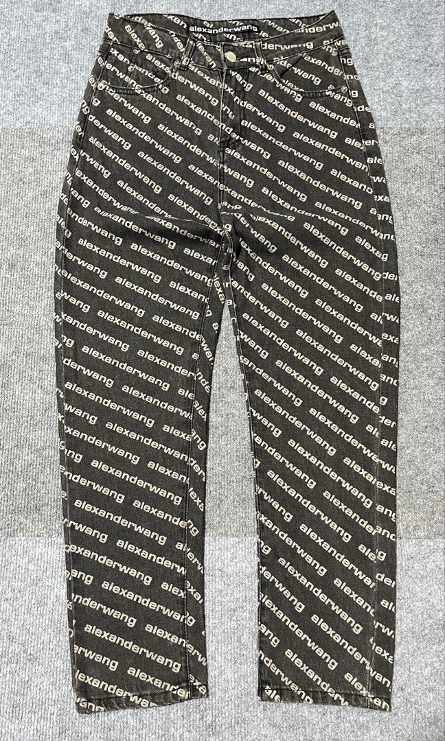 alexander wang monogram jeans high rise pants (Category: Luxury Apparel) located in Malay. Submitted by oplt_dept. (Listing ID 1460023146, Image 2). Description: -exellent condition -luxury essentials -size on tape measure -waist:30 -length:38 -leg opening:6.5 -made in usa.