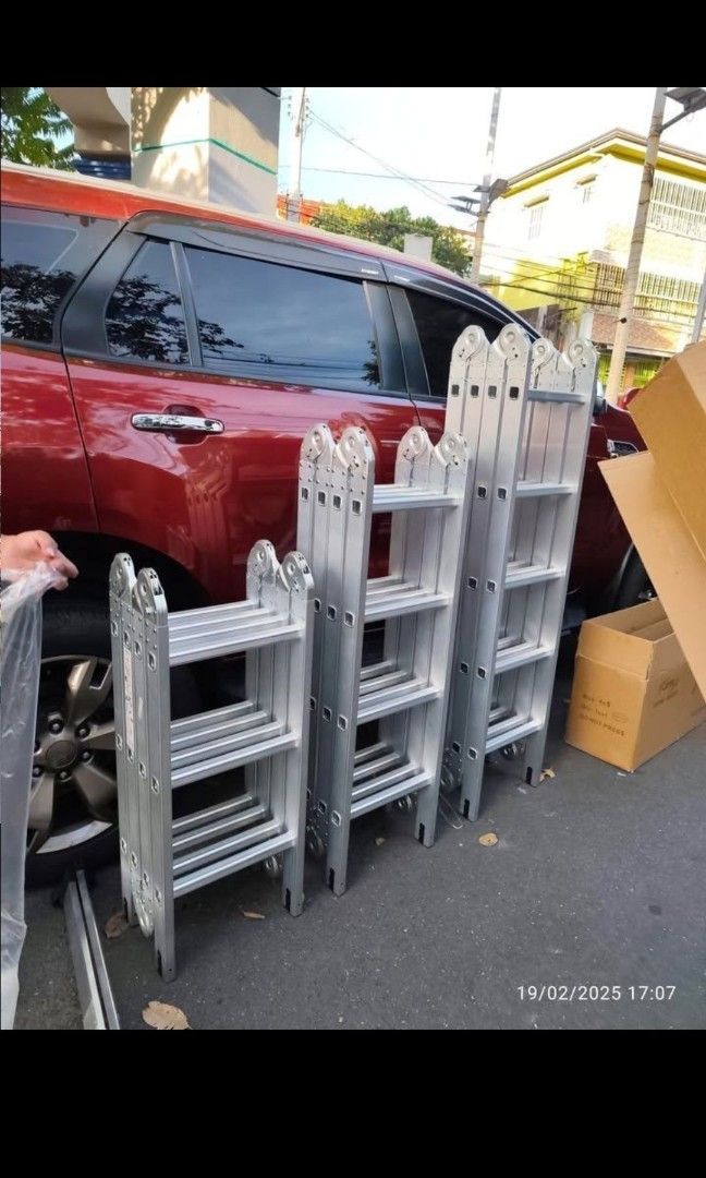 Aluminum Ladder (Category: Ladders & Steps) located in Manila. Submitted by nixdcruz (Listing ID 1460051298, Image 2). Description: Aluminum ladder heavy duty 6ways multi purpose 12ft 16ft 20ft.