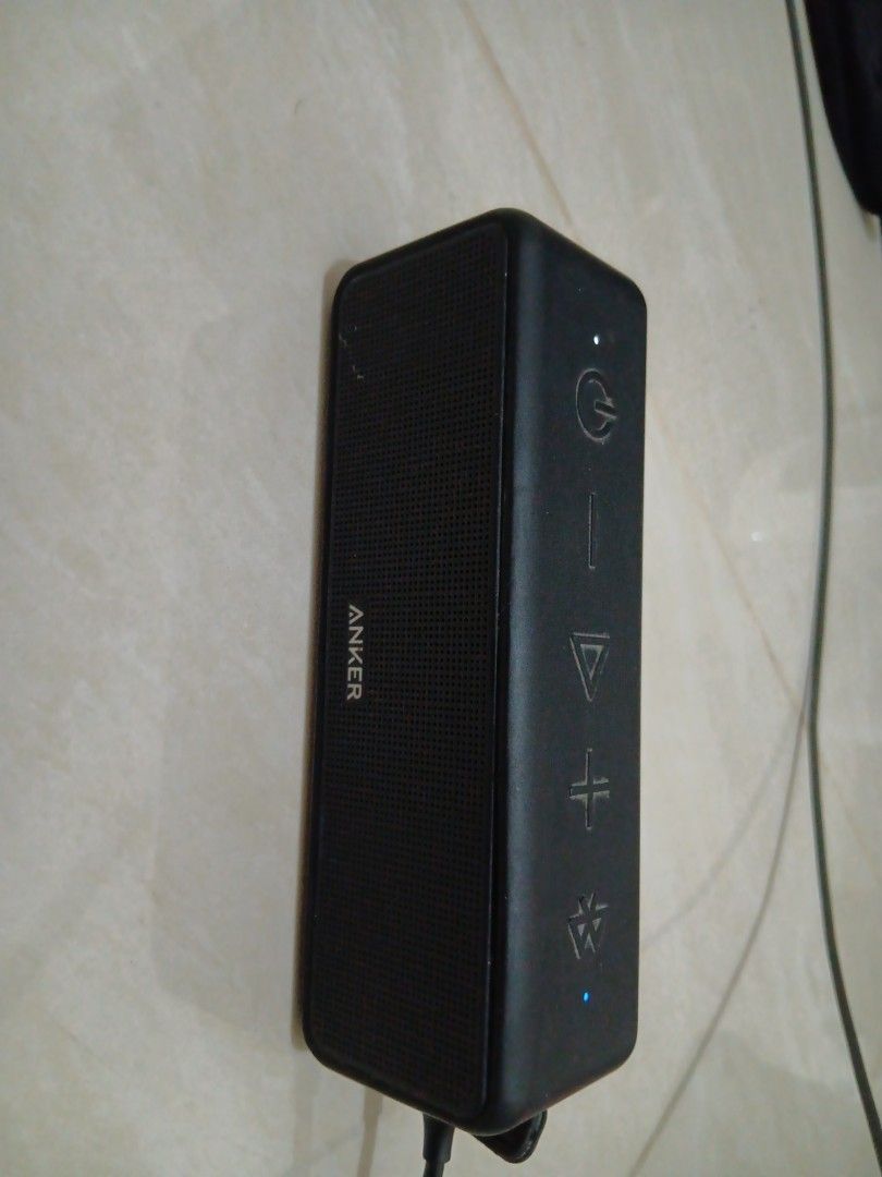 Anker Select Bluetooth Speaker (Category: Soundbars, Speakers & Amplifiers) located in Manila. Submitted by ocyobe4man (Listing ID 1460045759, Image 2). Description: - Anker Portable Bluetooth Speaker - Wireless connectivity via Bluetooth - Built-in power, volume, and play/pause buttons - Small, compact, and easy to carry - Ideal for music on the go - Tested and confirmed working.
