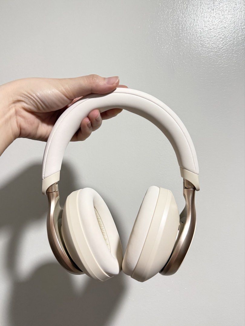 Anker Soundcore Space One Headphones (Category: Headphones & Headsets) located in San Pablo. Submitted by janecrow (Listing ID 1460088821, Image 2). Description: - Unused, almost like brand new! - Bought in Amazon, UAE - Good option for work from home - 2X Stronger Voice Reduction - Hi-Resolution Audio - 40 Hours of ANC Playtime - Cream-colored - Over-ear design with plush earcups for comfort - Adjustable headband for a personalized fit - Perfect