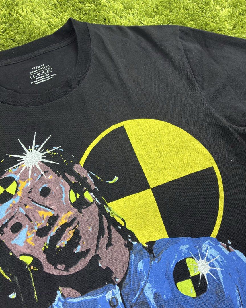 ASAP ROCKY Testing in Progress Tee (Category: Tshirts & Polo Shirts ) located in Lucena. Submitted by shopdotmane (Listing ID 1460025982, Image 3). Description: ASAP ROCKY Testing in Progress Tee Large on tag 22 (width) x 29 (length) 9/10 condition Minor hairline cracks .