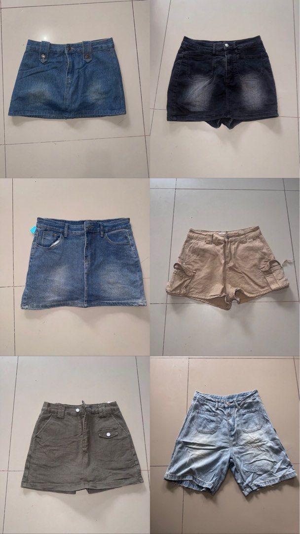 ASSORTED DENIM SKIRTS/SKORTS (Category: Skirts) located in Makati City. Submitted by sassywear.ph (Listing ID 1460038249, Image 1). Description: Please see photos for size and price. .