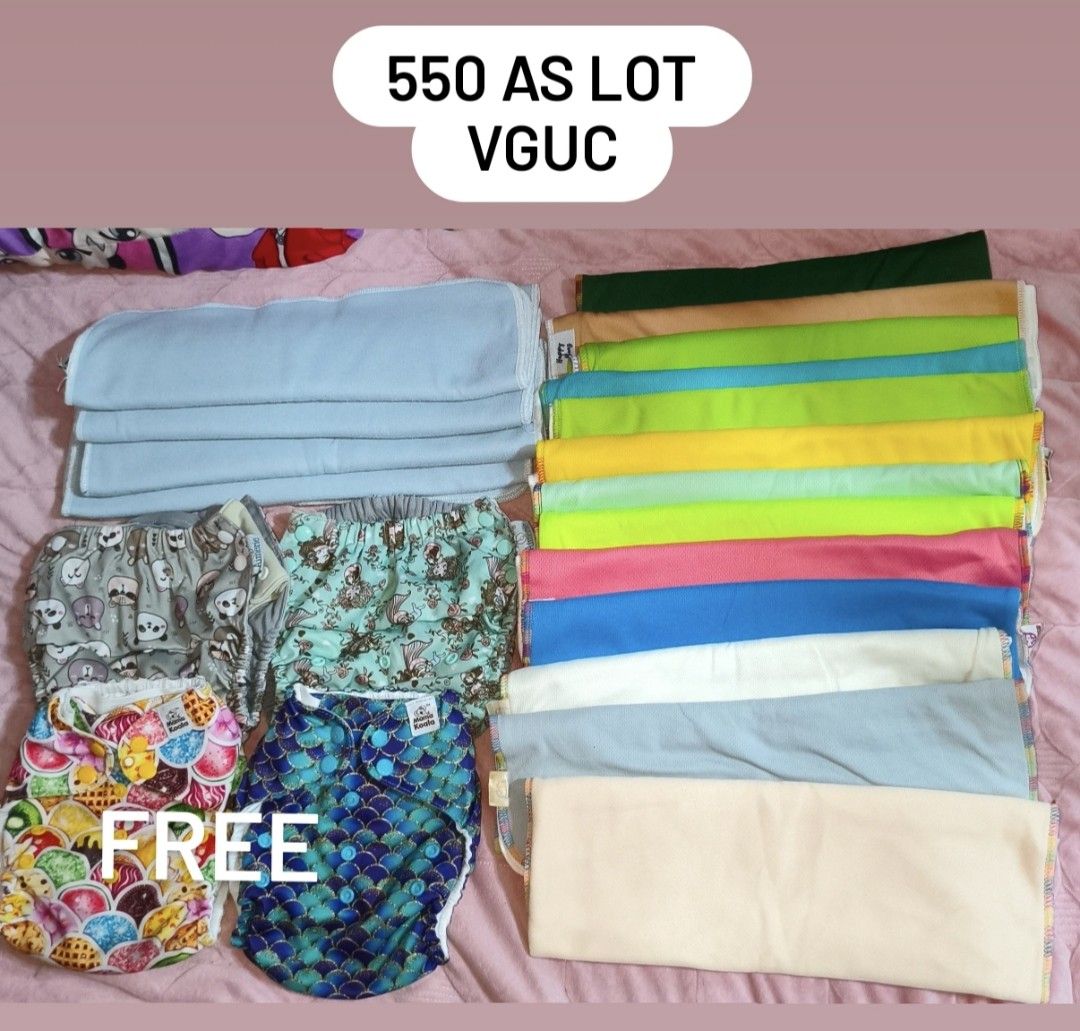Baby Cloth Diapers (Category: Diapers & Baby Wipes) located in Las Pinas. Submitted by dnbrbnt (Listing ID 1459973639, Image 1). Description: take all for 500.