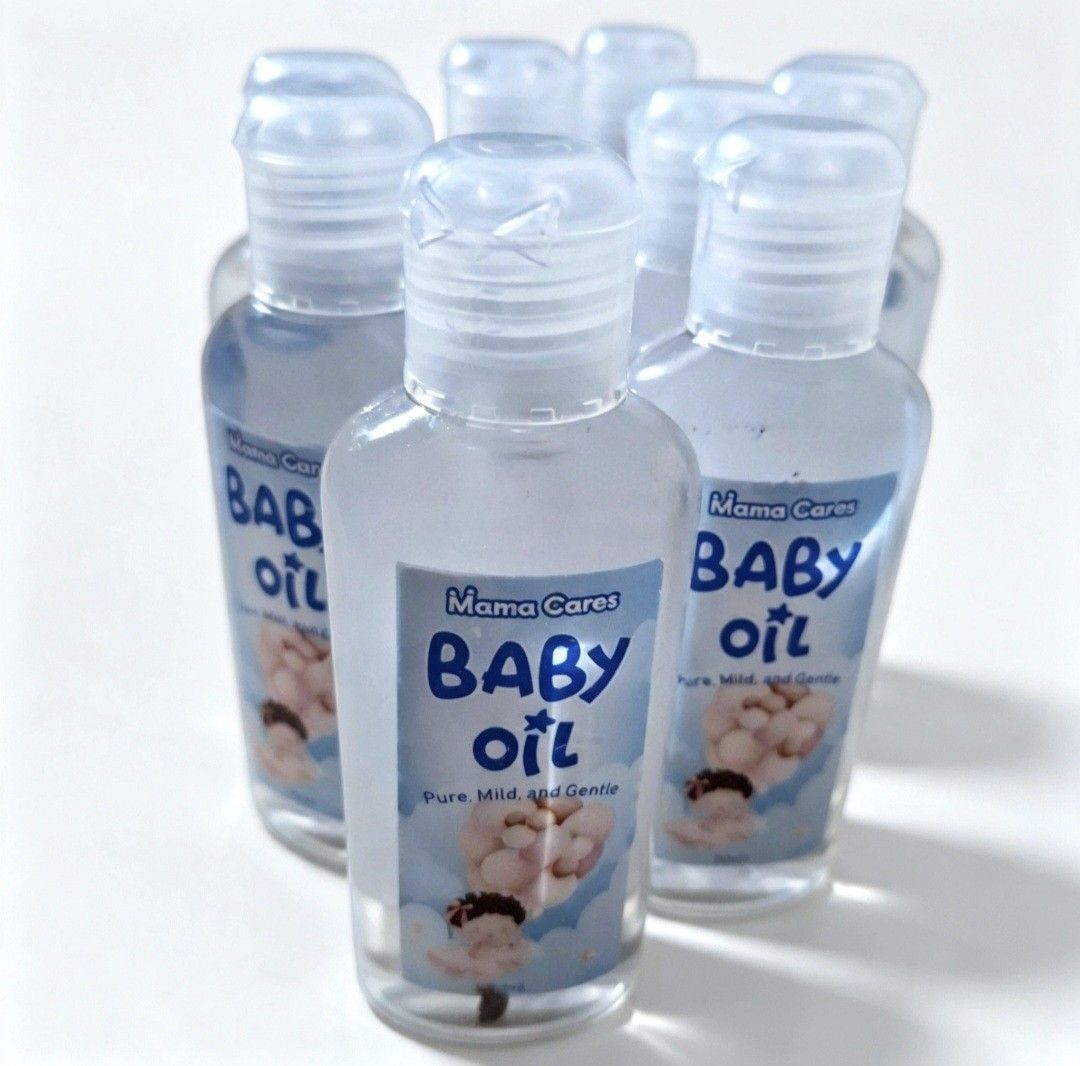 Baby oil (Category: Baby Toiletries & Grooming) located in Quezon City. Submitted by ana-chan (Listing ID 1460041182, Image 2). Description: Mama Cares Baby Oil. Pure, mild, and gentle. Keeps baby's skin soft and smooth. Enriched with Vitamin E. 50ml..