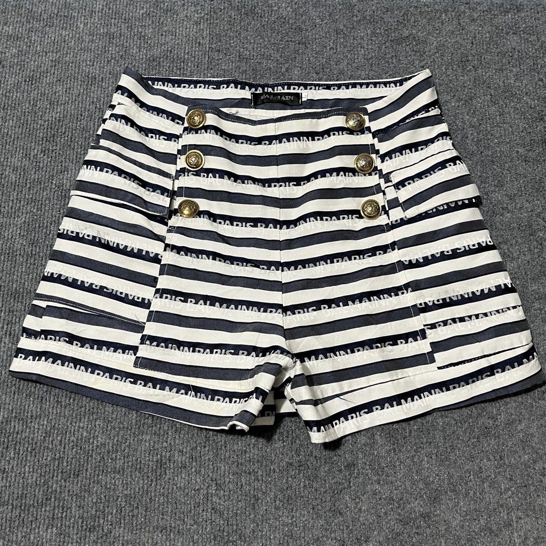 balmain paris short (Category: Luxury Apparel) located in Malay. Submitted by oplt_dept. (Listing ID 1460024048, Image 1). Description: -exellent condition -luxury essentials -size on tape measure -waist:30 -length:14 -leg opening:12.