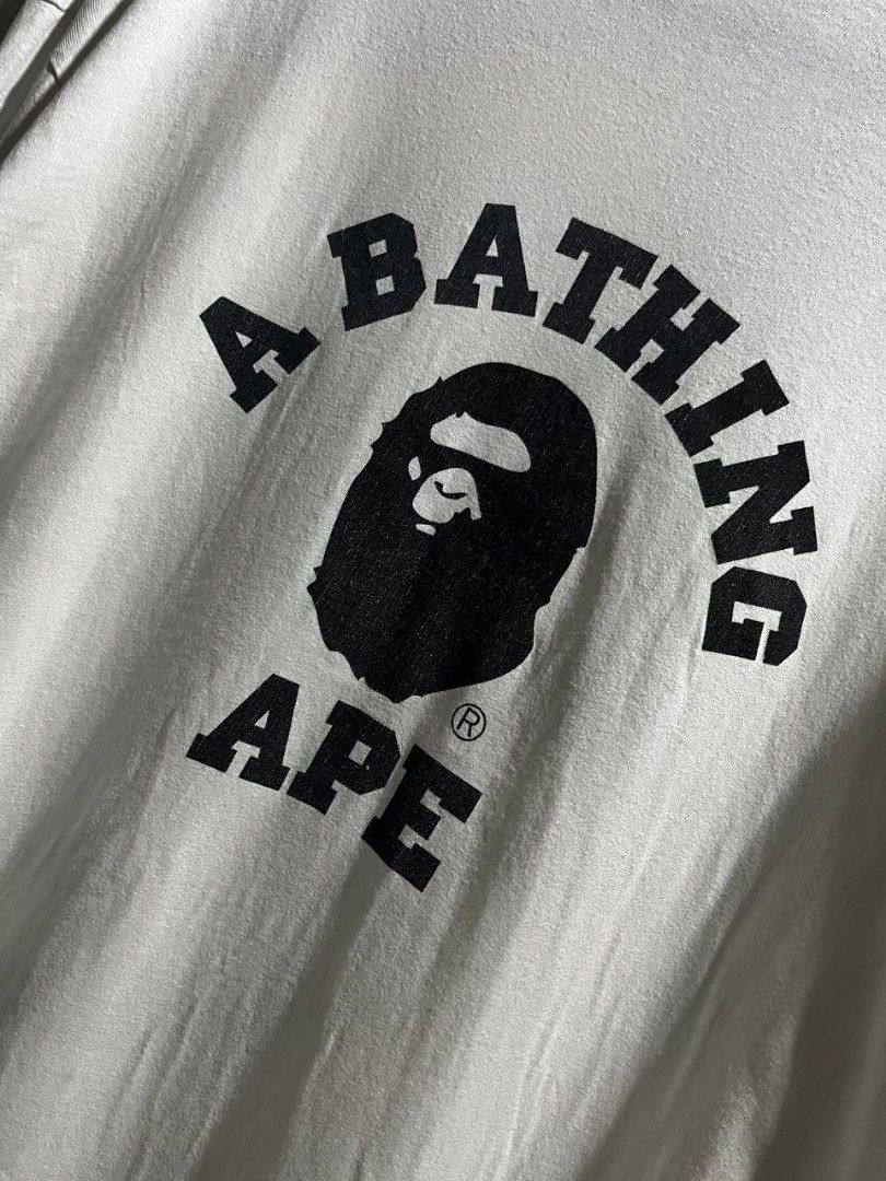 Bathing Ape (Category: Formal Shirts) located in Manila. Submitted by thriftortrick11 (Listing ID 1460074728, Image 3). Description: ‎W - 22 ‎L - 28 ‎Color rate: 9/10 ‎Issue: Tattering on Neck And hairlines ‎ ‎.