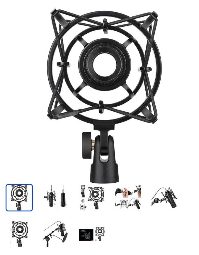 BC MASTER 21mm Microphone Shock Mount (Category: Microphones) located in Las Pinas. Submitted by jaziyah4 (Listing ID 1459963104, Image 2). Description: - BC MASTER Black Microphone Shock Mount - Fits microphones with a 21mm diameter - Effectively reduces vibrations and handling noise - Improves audio quality for recording and streaming - Comes with an adapter - Includes original packaging - Ready for immediate shipping BC Master Universal Microp