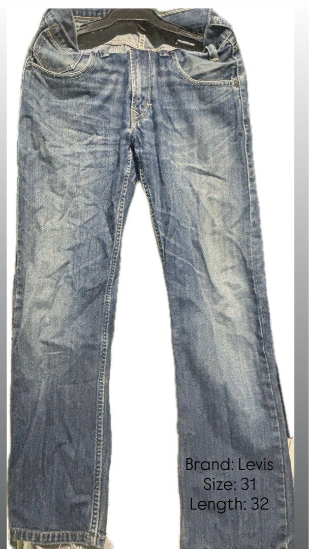 BDB Jeans Size 32 Length 34 Distressed Wash (Category: Jeans) located in Manila. Submitted by eunite1025 (Listing ID 1460052280, Image 2). Description: Features a distressed wash with some rips. Classic straight leg cut. Good for casual wear..