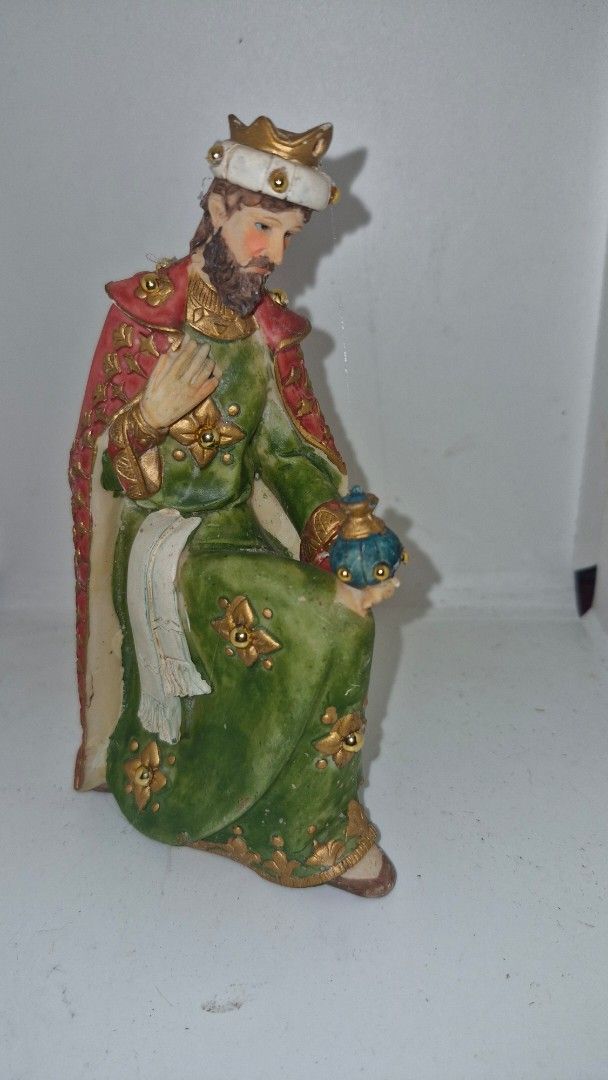Bejeweled Three Wise Men Nativity Figures Set (Category: Other Home Decor) located in Quezon City. Submitted by belikabim2014 (Listing ID 1460102028, Image 2). Description: - Set of three Wise Men figures - Ideal for nativity scenes - Richly detailed with ornate robes and crowns 6.75 inches tallest figure - Figures are holding gifts or lanterns - Adds a traditional touch to your Christmas decor.