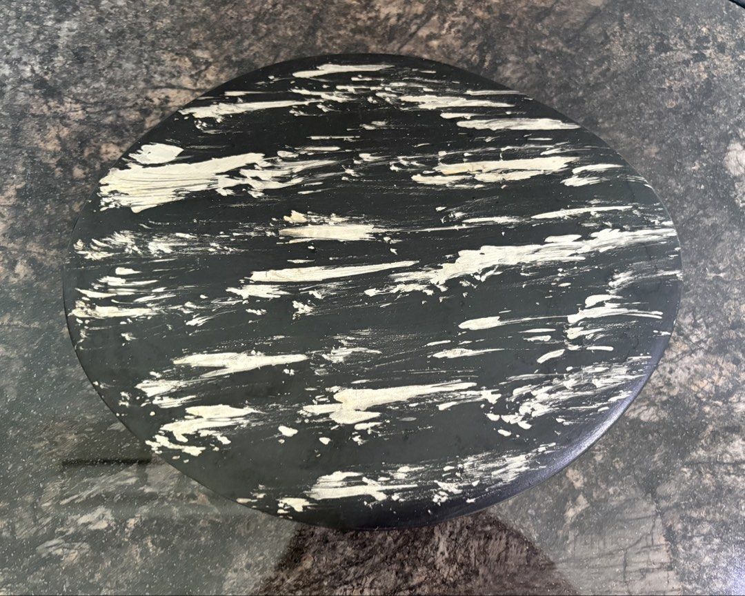 Black and Silver Textured Decorative Plate Riser (Category: Other Home Decor) located in Manila. Submitted by foundhouseph (Listing ID 1459986983, Image 3). Description: -Price:299php - Unique decorative riser - 10 inches diameter. 8 inches width. 2 inches height - Perfect for display or standalone decor.