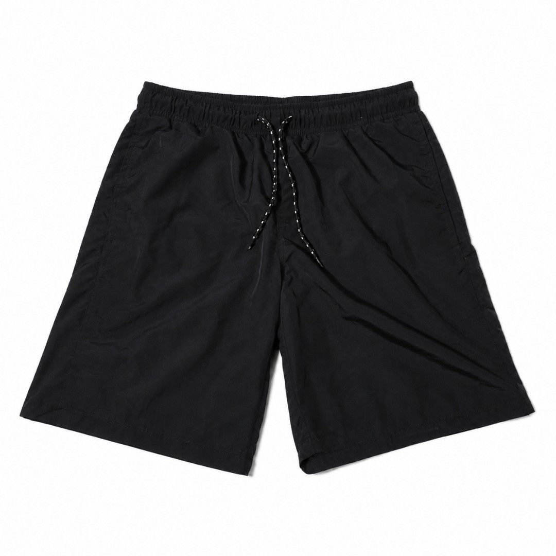 Black drawstring shorts (Category: Shorts) located in Manila. Submitted by chieezz (Listing ID 1459974596, Image 1). Description: - Black shorts - Elastic waistband with drawstring - Two side pockets - Relaxed fit - Ideal for casual wear or sports - Versatile styling with t-shirts or hoodies - Material likely nylon or polyester.