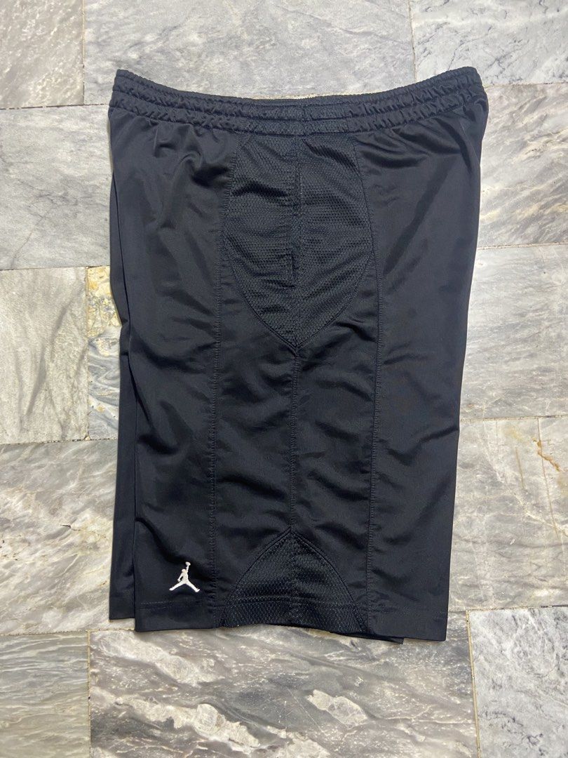 Black Jordan Basketball Shorts (Category: Shorts) located in Manila. Submitted by safeeagle-776d16 (Listing ID 1460049261, Image 2). Description: OG Jordan silk basketball shorts issues: small stain in the back overall condition: 9/10.