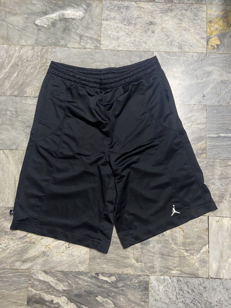 Black Jordan Basketball Shorts (Category: Shorts) located in Manila. Submitted by safeeagle-776d16 (Listing ID 1460049261, Image 1). Description: OG Jordan silk basketball shorts issues: small stain in the back overall condition: 9/10.