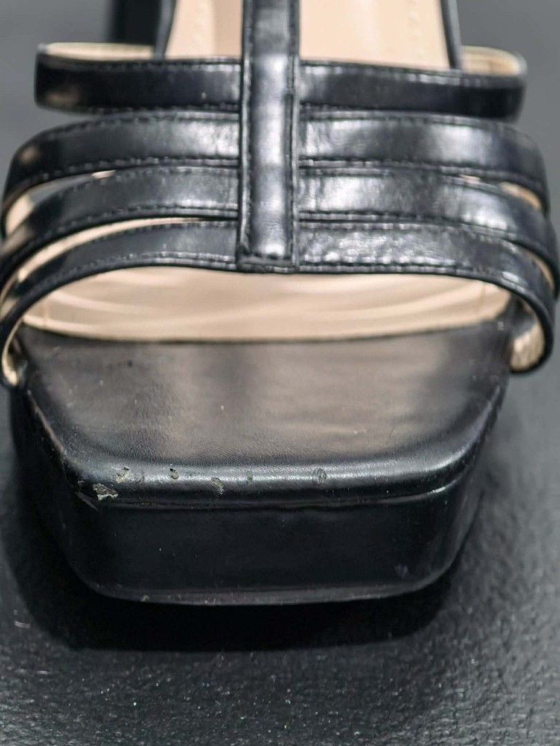 Black Platform Block Heels with Ankle Strap (Category: Heels) located in Manila. Submitted by chubbychic553 (Listing ID 1460035544, Image 3). Description: BRAND: SUKI SIZE US9 PHP 500 used once indoor shoot WITH MINIMAL FLAW CAN BE TOUCHED UP WITH SHOE POLISH mode of payment gcash BDO paymaya location Tayuman Manila shipping via LBC, J&T or lalamove no cod no cop can do video call for legitimacy .