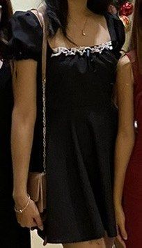 Black Puff Sleeve Square-Neck Mini Dress (Category: Dresses) located in Caloocan City. Submitted by lysomuch (Listing ID 1460085963, Image 2). Description: .