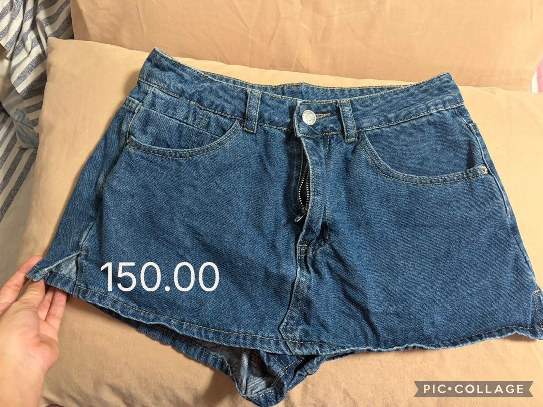 Blue Denim Shorts (Category: Shorts) located in Consolacion. Submitted by kkk_declutter (Listing ID 1460075569, Image 1). Description: - Classic blue denim shorts - High-waisted style - Zip fly and button closure - Two front pockets - Two back pockets - Frayed hem detail - Ideal for casual wear Location Casili Consolacion Payment First BDO or Gcash Buyer shoulders the delivery Fee.