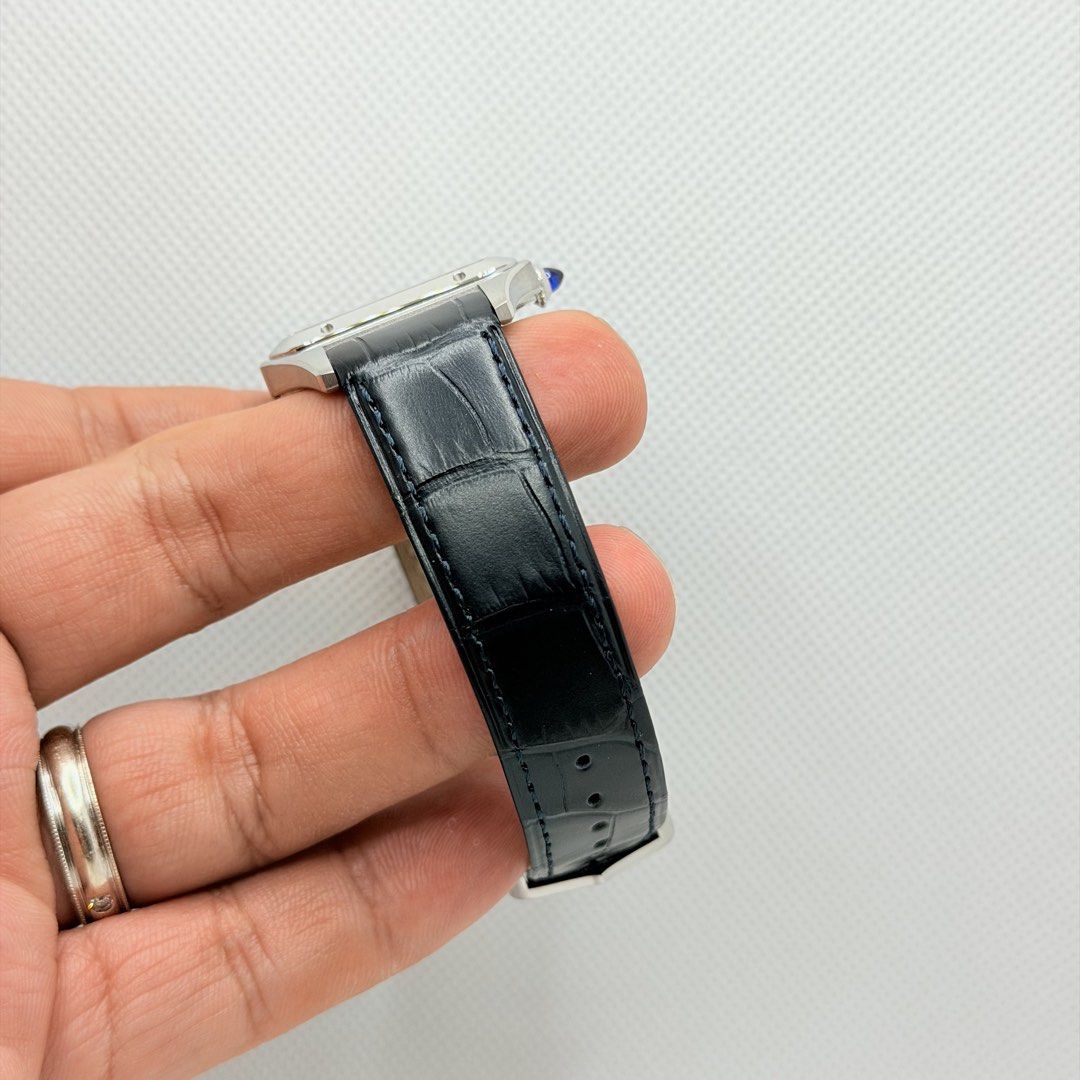 Brand New 09/2026 Cartier Santos Dumont Large Model Silver Dial Leather Strap WSSA0085 (Category: Watches) located in Singapore. Submitted by worthytime (Listing ID 1459975245, Image 2). Description: 🫵Join our Tele-gram channel for latest updates: worthytime.biz/tele ➡️Cartier Santos Dumont Large Model Silver Dial Leather Strap WSSA0085 ➡️September 2026 (8 Years Cartier International Warranty Till 09/2031) ➡️Brand New Unworn ➡️Dimensions: 43.5 x