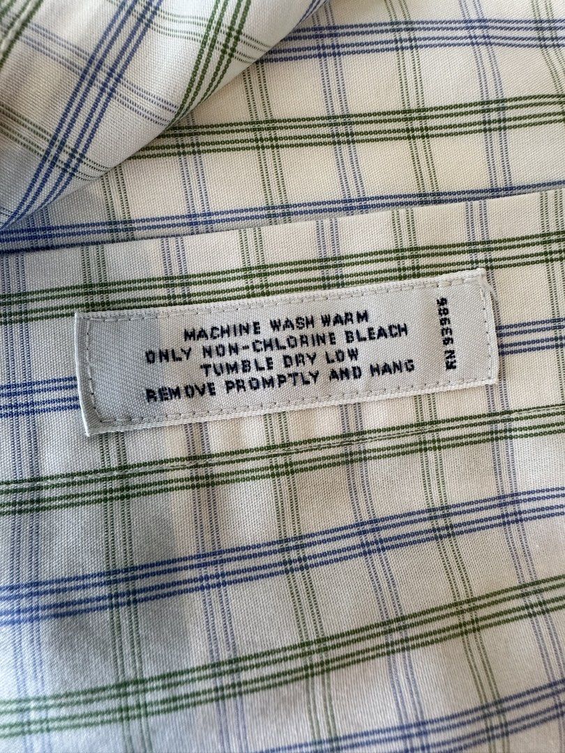 Brooks Brothers 346 Original Polo Shirt Plaid Button Down (Category: Tshirts & Polo Shirts ) located in Pasig City. Submitted by donsalta (Listing ID 1460018924, Image 3). Description: - Brooks Brothers 346 Original Polo Shirt - Slim Fit, Non-Iron - 100% Cotton - Classic Blue & Green Plaid Pattern - Button-Down Collar - Measurements: Length approx. 31 inches, Chest approx. 22 inches - Perfect for Casual or Smart-Casual Outfits.