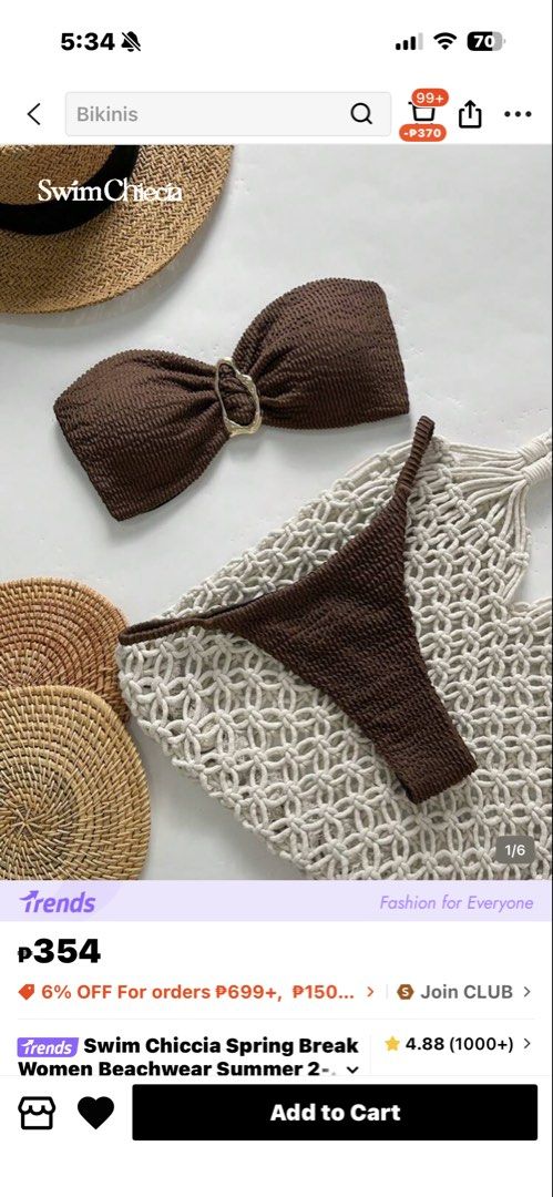 Brown Bikini (Category: Bikinis & Swimsuits) located in Taguig. Submitted by yanideclutters (Listing ID 1460009868, Image 2). Description: last price size small.