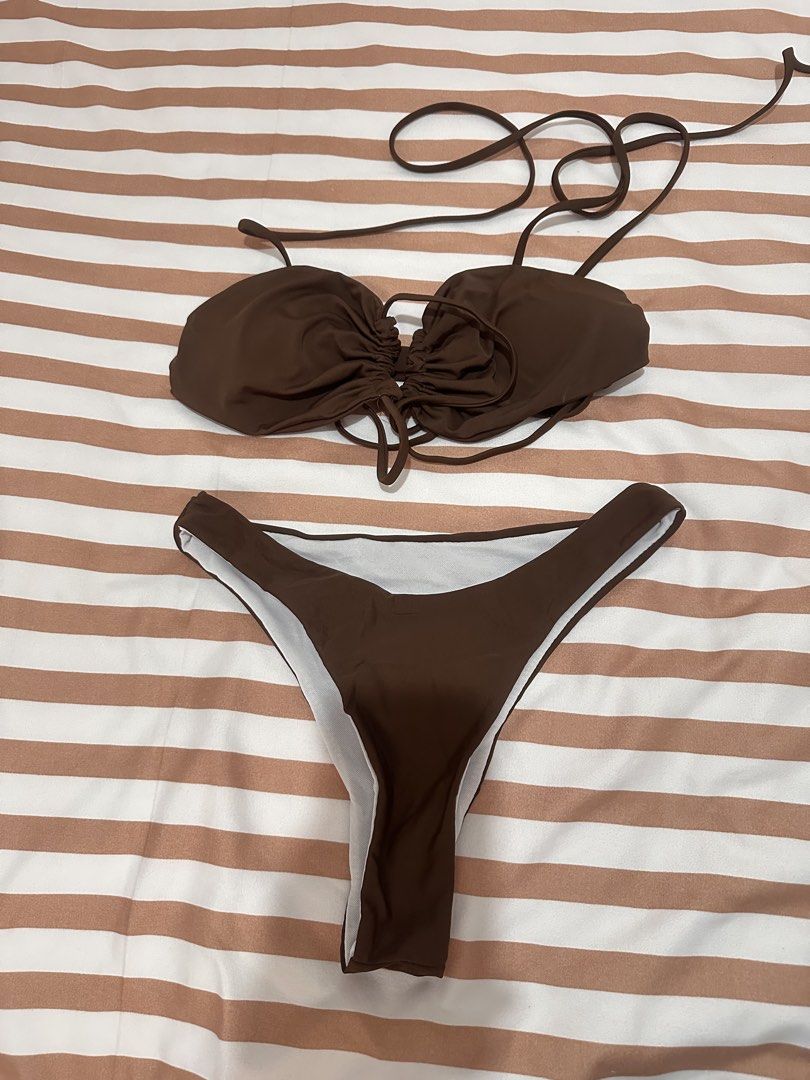 Brown Bikini - Two piece Set (Category: Bikinis & Swimsuits) located in Valenzuela. Submitted by shopbychacha (Listing ID 1460004411, Image 1). Description: Brown Bikini - Two piece Set Can fit from size S to M Almost new. Once used..