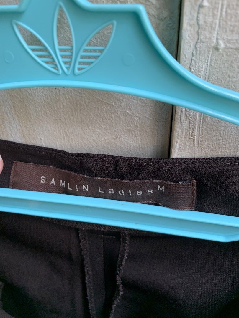 Brown Trousers (Category: Other Bottoms) located in Manila. Submitted by usagichan_rabbit (Listing ID 1459945981, Image 2). Description: - Brand: Samlin Ladies - Color: Brown - Size: Medium (M) - Style: Simple, classic, straight leg - Closure: Button and zip - Pockets: Two side pockets - Versatile: Suitable for casual or work attire note low waist po ito Size 28-29.